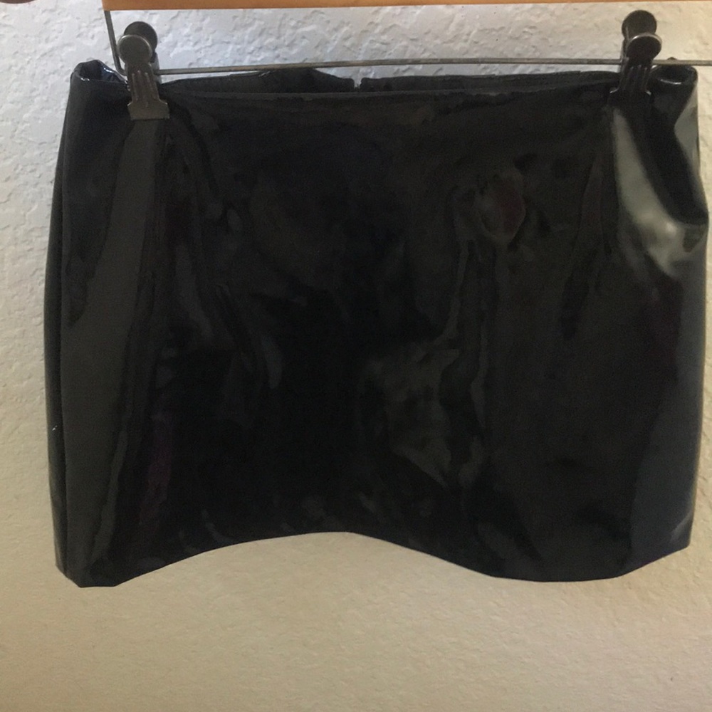 Faux leather skirt